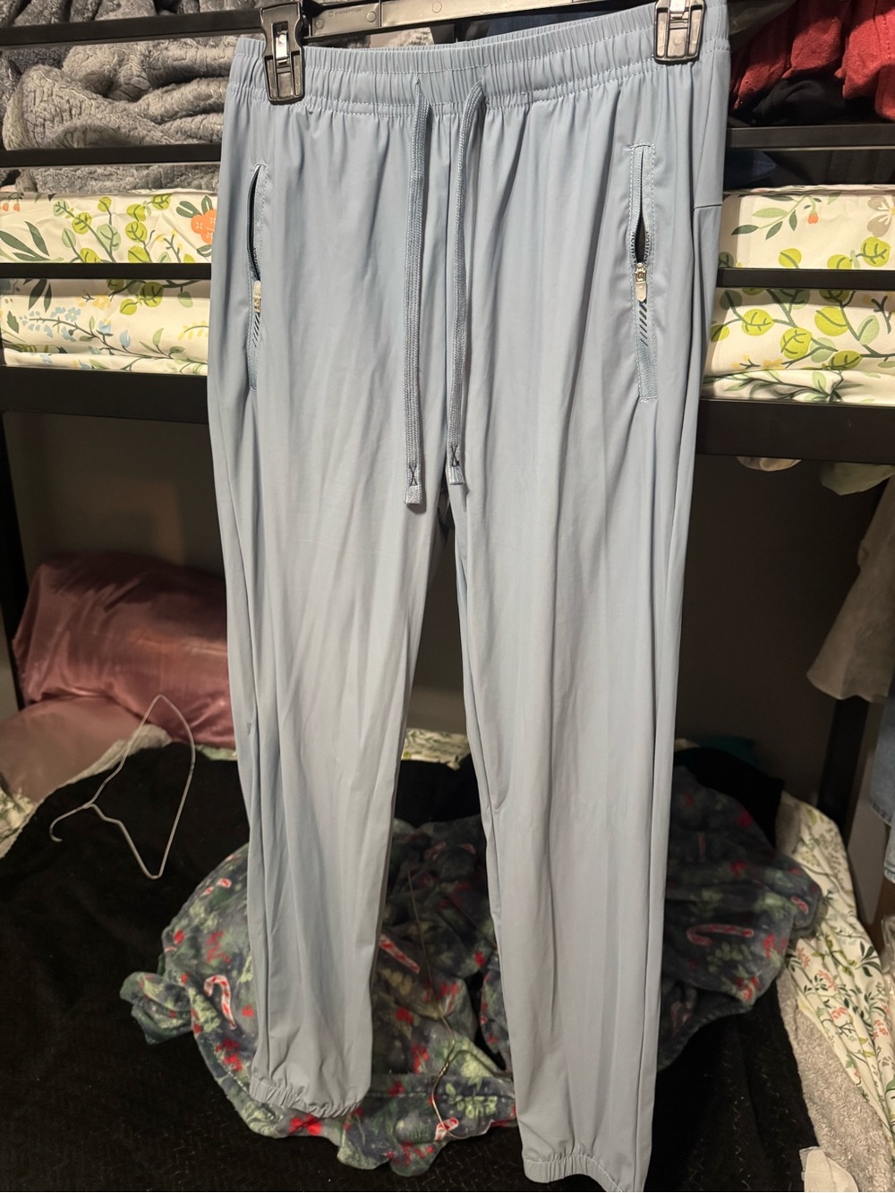 Amazon Pale Blue Women's Zipper Pocket Joggers